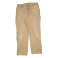 DICKIES Mens Regular Fit Beige Cotton Blend Denim Workwear Jeans W36 L32 Zip