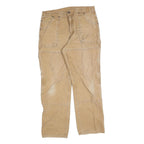 DICKIES Mens Regular Fit Beige Cotton Blend Denim Workwear Jeans W36 L32 Zip