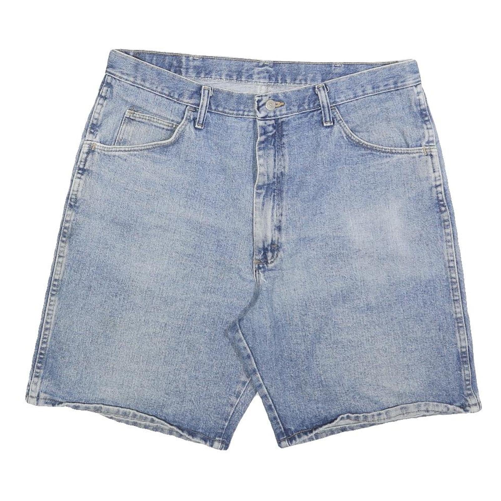 WRANGLER Mens Denim Blue Casual Shorts Size L W36 Summer Wear