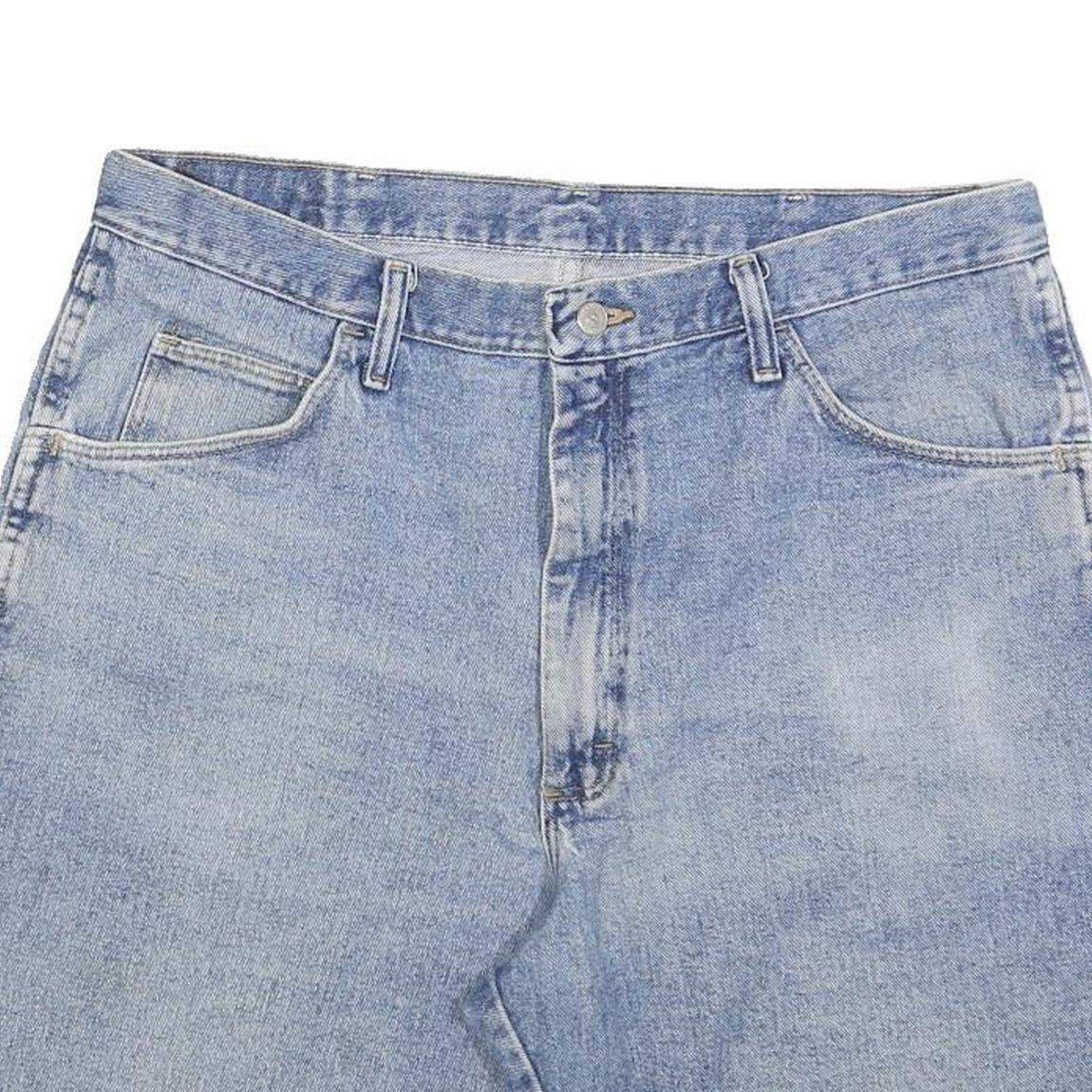 WRANGLER Mens Denim Blue Casual Shorts Size L W36 Summer Wear