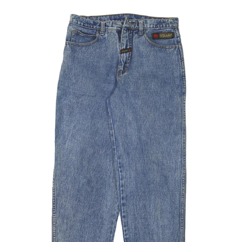 PLOP Womens Relaxed Blue Denim Medium W28 L31 Casual Cotton Blend Zip Jeans