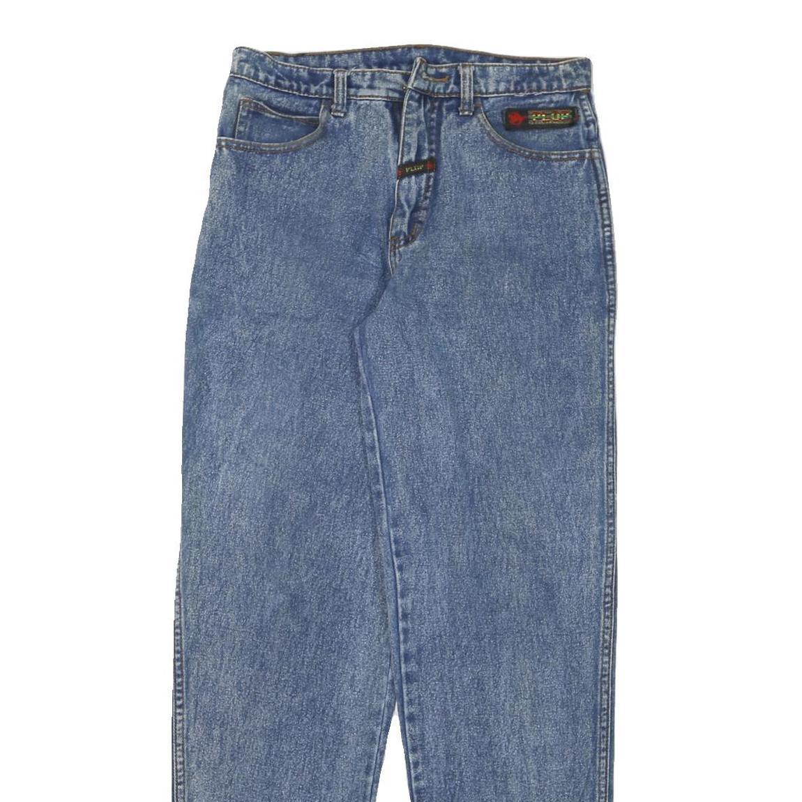 PLOP Womens Relaxed Blue Denim Medium W28 L31 Casual Cotton Blend Zip Jeans