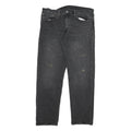 LEVI'S 507 Mens Regular Fit Black Denim Jeans W33 L30 Distressed Cotton Blend