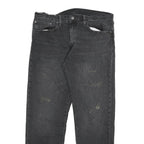 LEVI'S 507 Mens Regular Fit Black Denim Jeans W33 L30 Distressed Cotton Blend