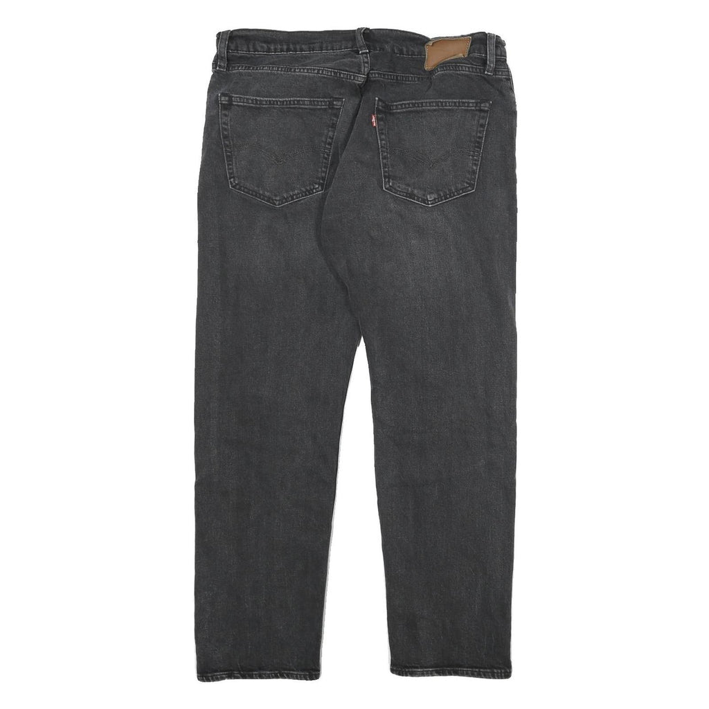 LEVI'S 507 Mens Regular Fit Black Denim Jeans W33 L30 Distressed Cotton Blend