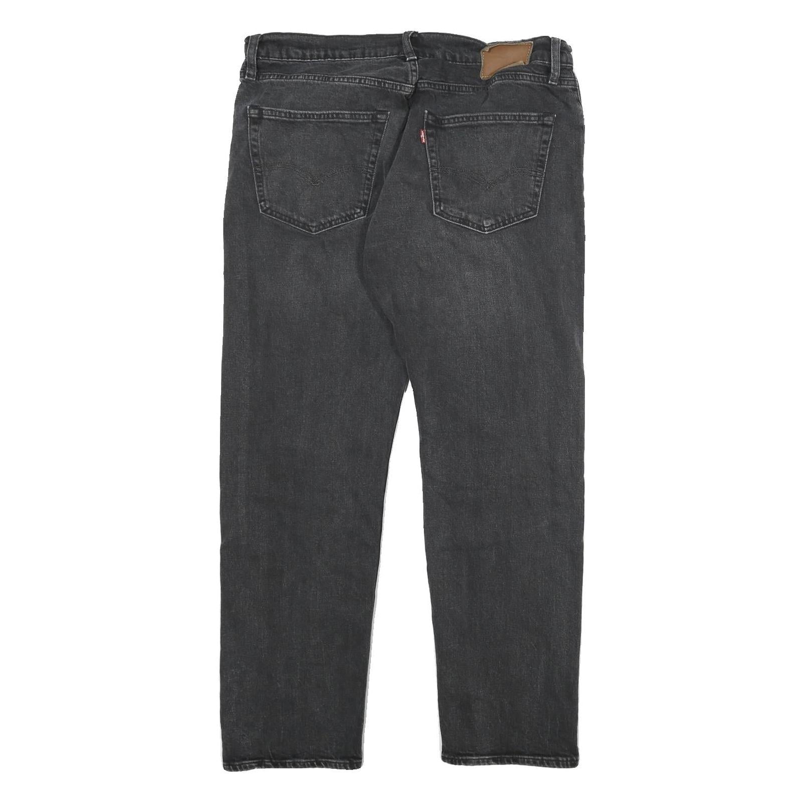 LEVI'S 507 Mens Regular Fit Black Denim Jeans W33 L30 Distressed Cotton Blend