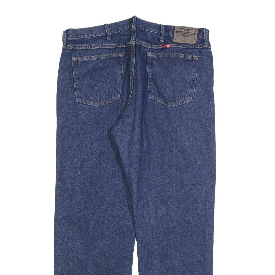 WRANGLER Mens Jeans Blue Relaxed Straight Denim Medium W38 L32 Classic Zip