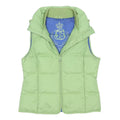 JACOB Womens Green Puffer Vest M Polyester Lightweight Zip Up Casual Outerwear
