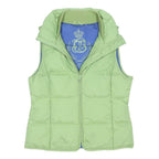JACOB Womens Green Puffer Vest M Polyester Lightweight Zip Up Casual Outerwear