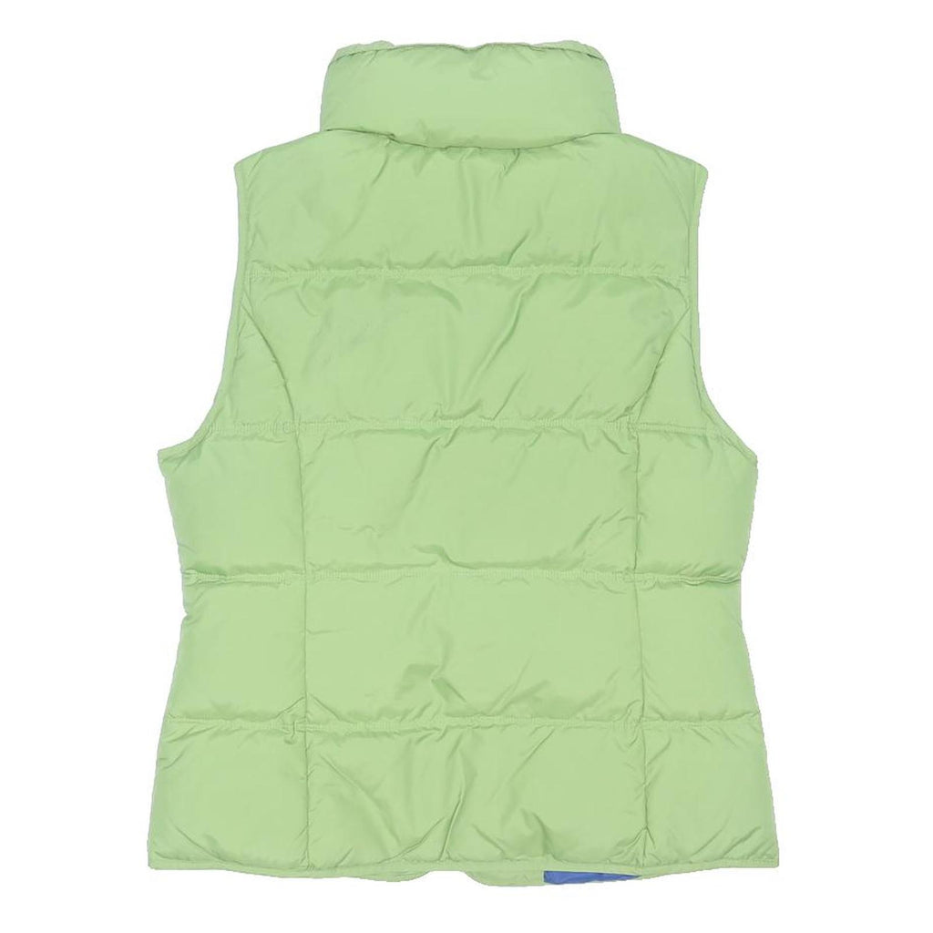 JACOB Womens Green Puffer Vest M Polyester Lightweight Zip Up Casual Outerwear