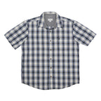 CARHARTT Mens Blue & Grey Check Shirt XL Cotton Blend Casual Workwear