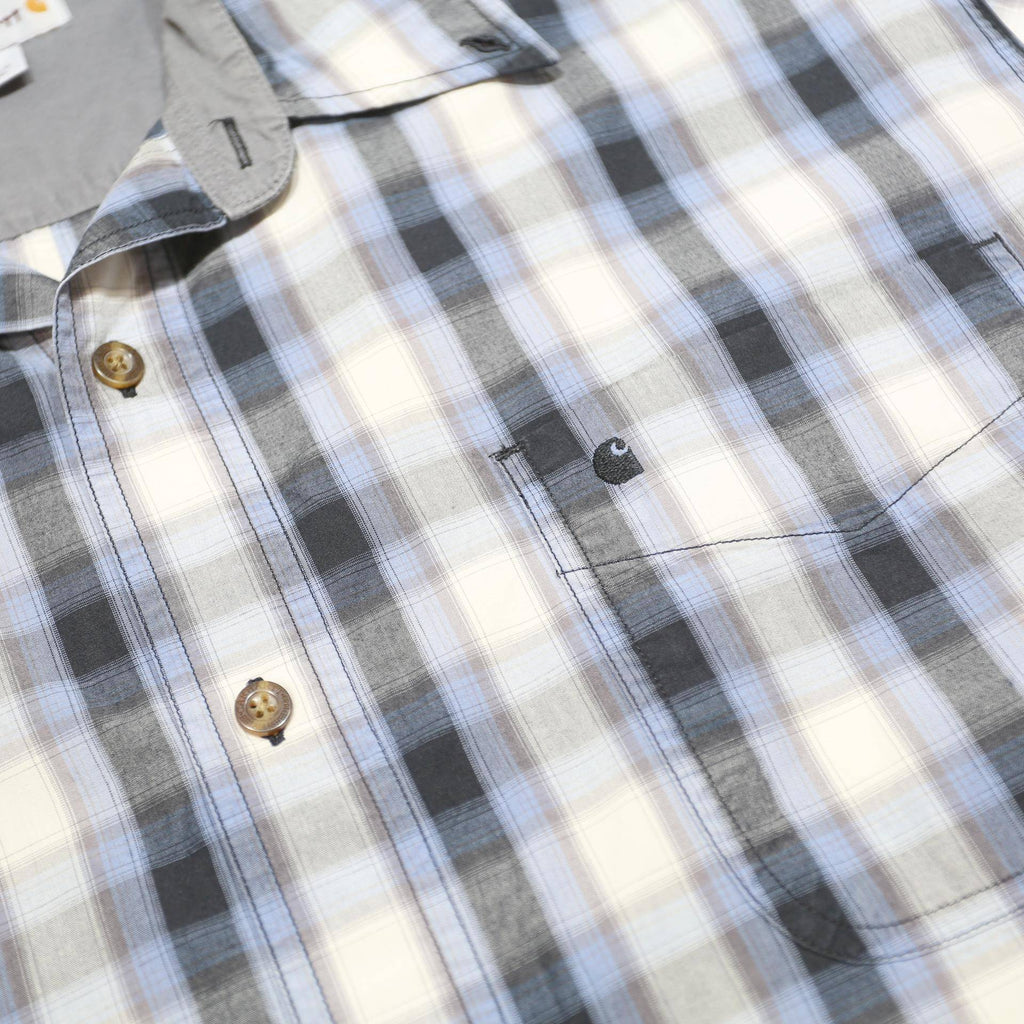 CARHARTT Mens Blue & Grey Check Shirt XL Cotton Blend Casual Workwear