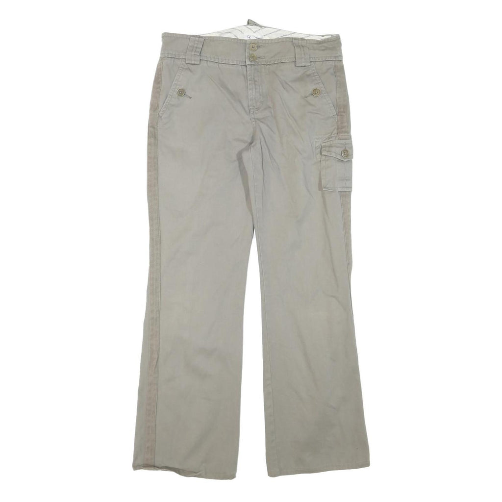 CALVIN KLEIN Mens Cotton Blend Beige Regular Straight Trousers W37 L29 Casual