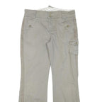 CALVIN KLEIN Mens Cotton Blend Beige Regular Straight Trousers W37 L29 Casual