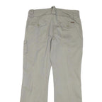 CALVIN KLEIN Mens Cotton Blend Beige Regular Straight Trousers W37 L29 Casual