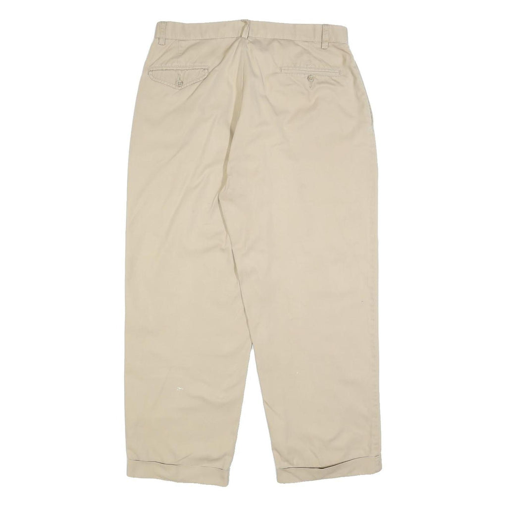 POLO RALPH LAUREN Mens Cotton Beige Relaxed Straight Trousers W33 L25 Casual