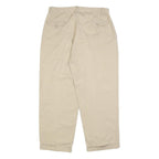 POLO RALPH LAUREN Mens Cotton Beige Relaxed Straight Trousers W33 L25 Casual