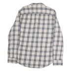 TOMMY HILFIGER Mens Grey & Cream Check Shirt L Cotton Long Sleeve Casual Fashion