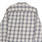 TOMMY HILFIGER Mens Grey & Cream Check Shirt L Cotton Long Sleeve Casual Fashion