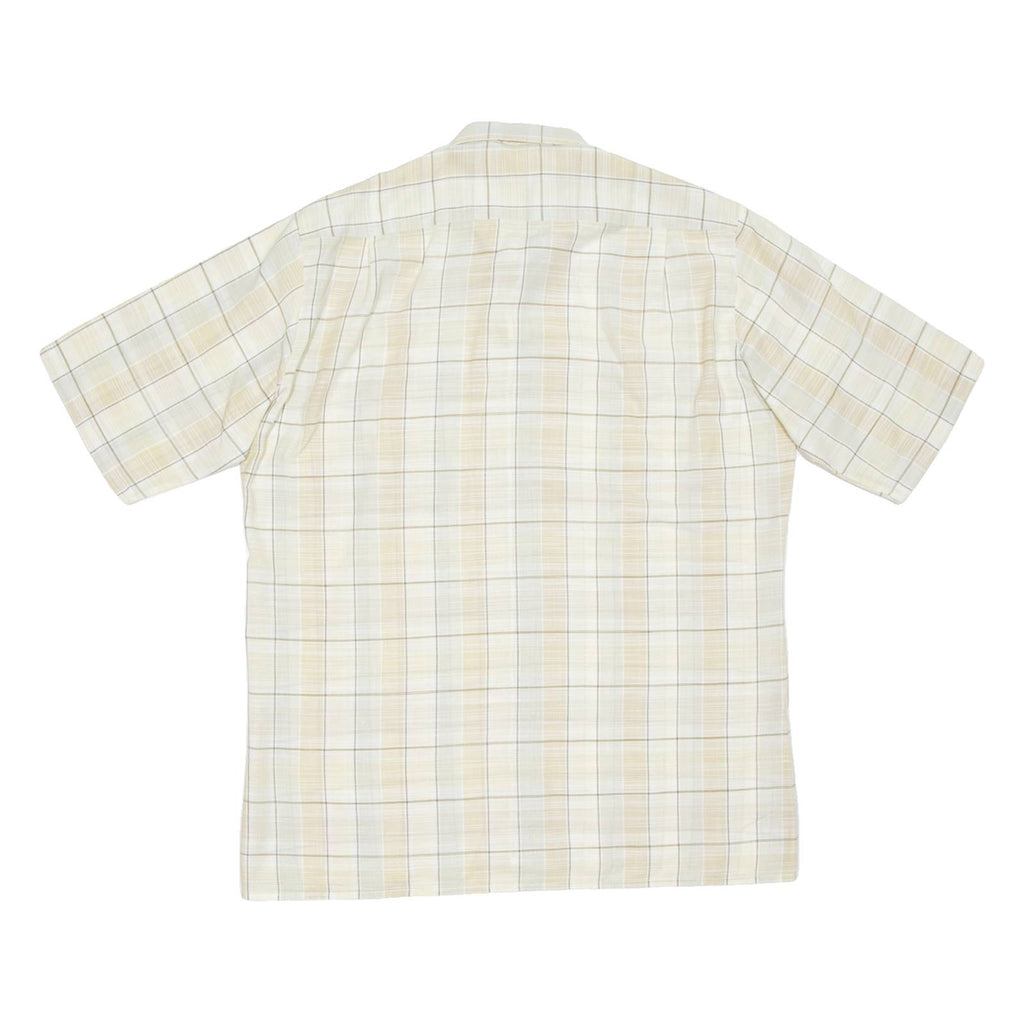 Mens Shirt Beige Check L
