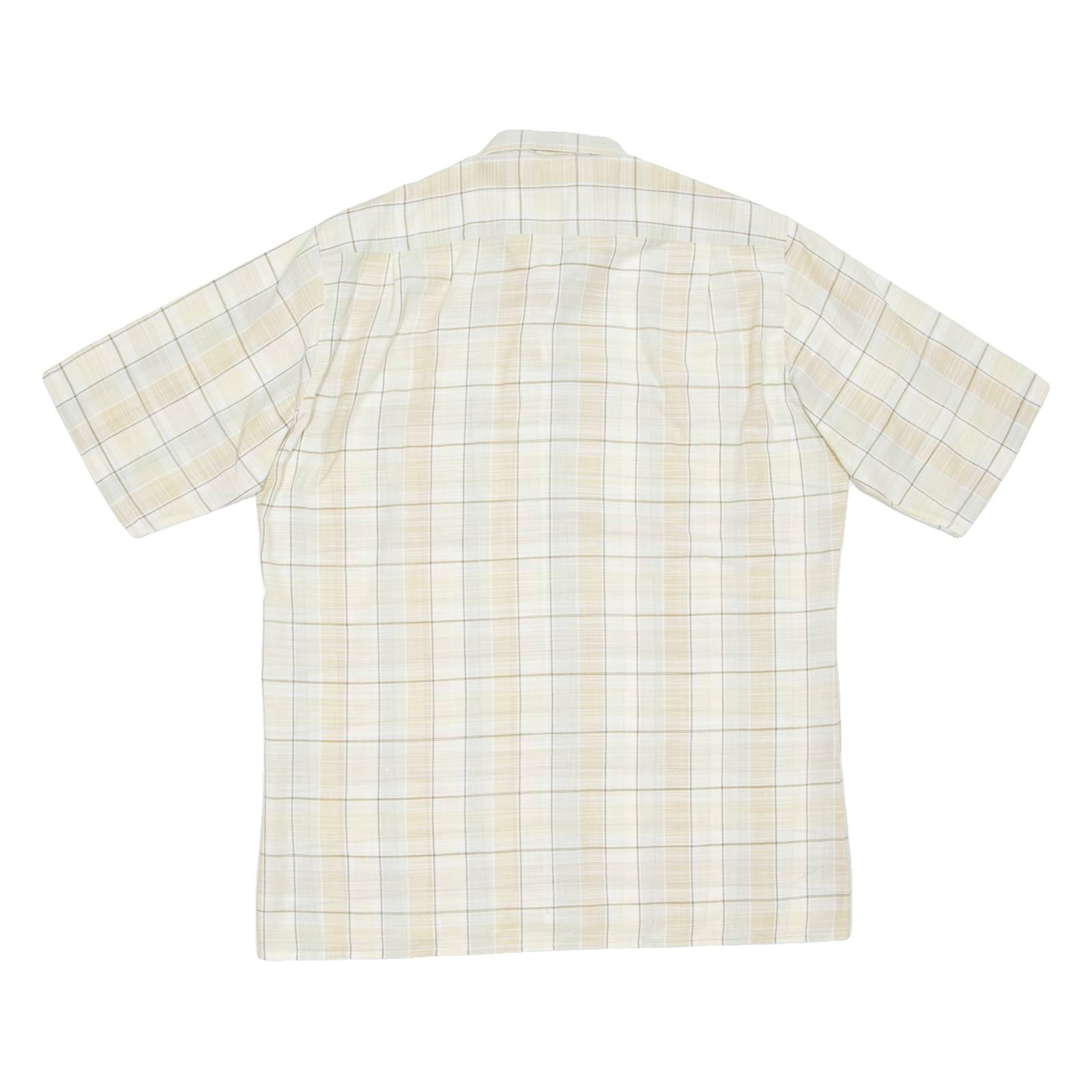 Mens Shirt Beige Check L