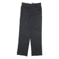 DICKIES Mens Regular Fit Black Cotton Blend Straight Leg Trousers W32 L32