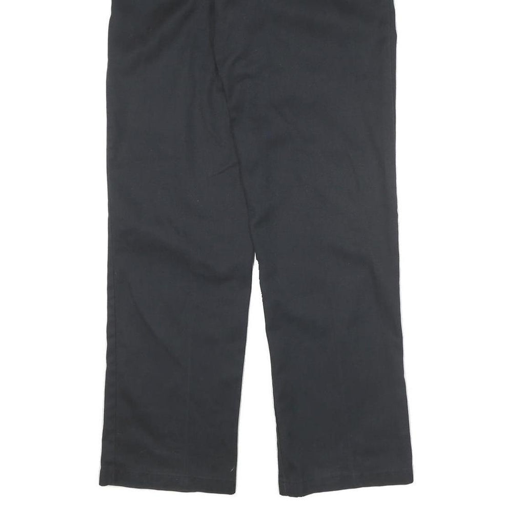 DICKIES Mens Regular Fit Black Cotton Blend Straight Leg Trousers W32 L32