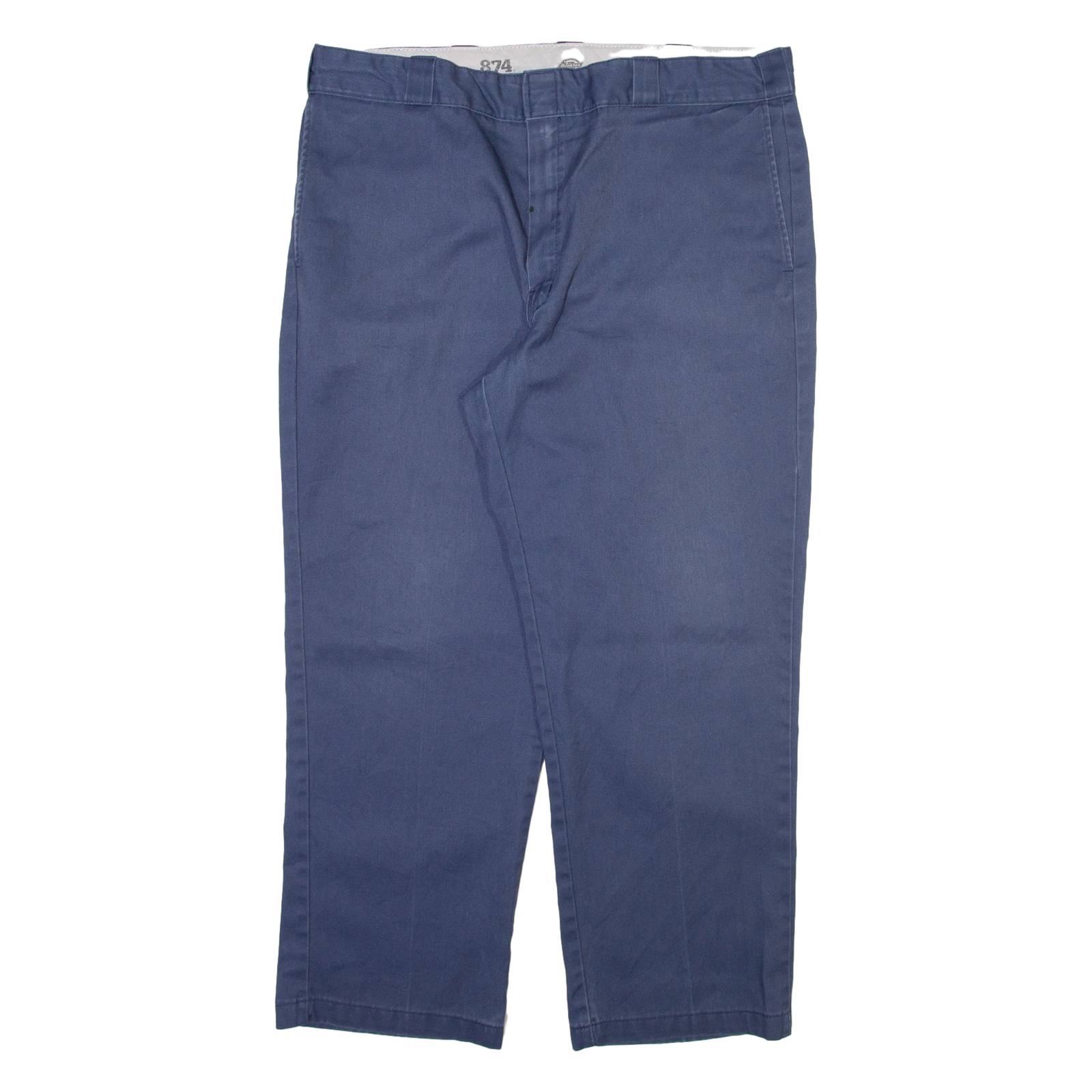 DICKIES 874 Workwear Mens Trousers Blue Regular Straight W38 L28