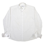 PIERRE MARTIN Mens Plain Shirt White Long Sleeve XL