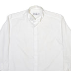 PIERRE MARTIN Mens Plain Shirt White Long Sleeve XL