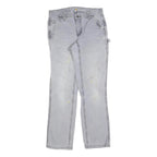 CARHARTT Womens Cotton Blend Slim Grey Workwear Trousers W28 L30 Utility Zip
