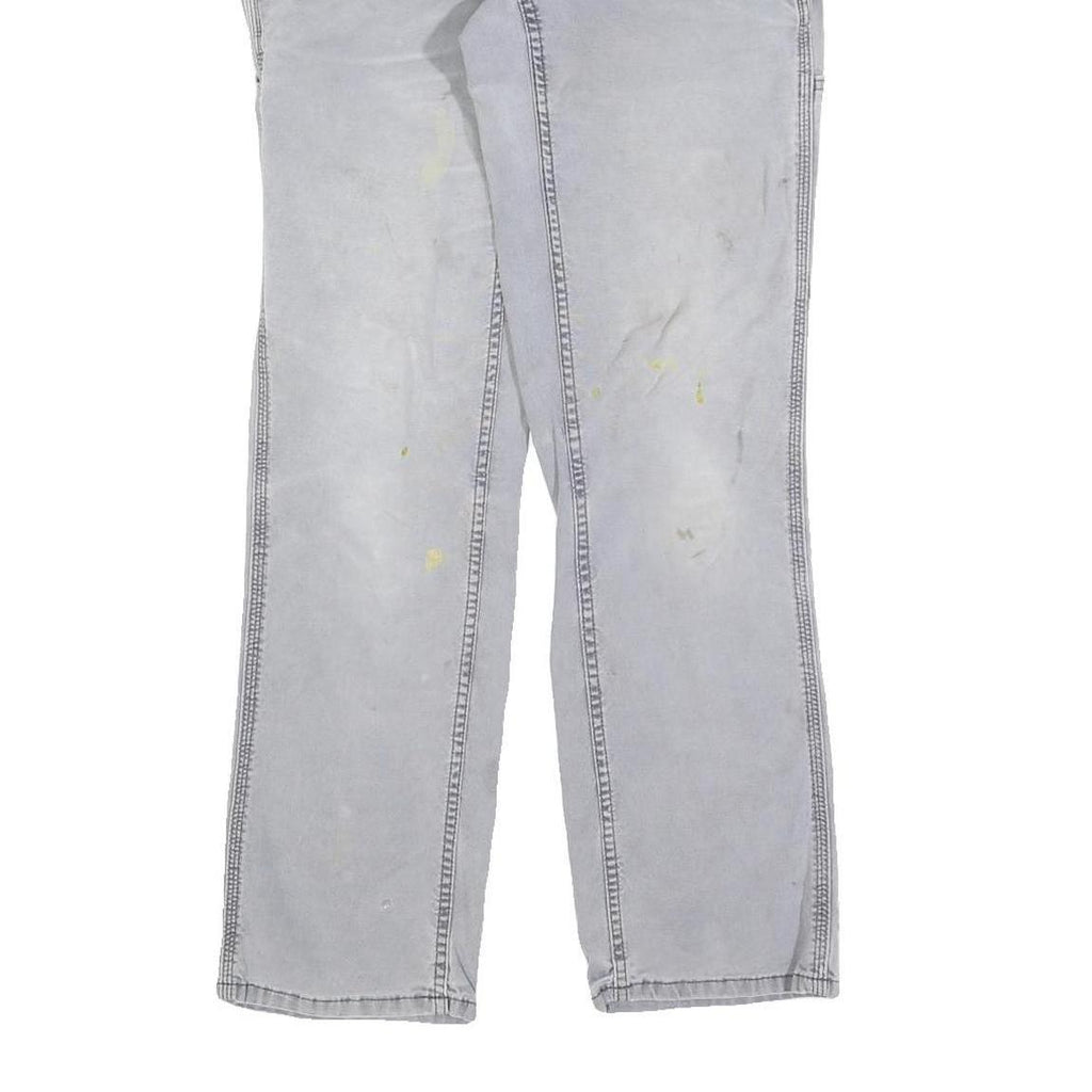 CARHARTT Womens Cotton Blend Slim Grey Workwear Trousers W28 L30 Utility Zip