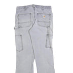 CARHARTT Womens Cotton Blend Slim Grey Workwear Trousers W28 L30 Utility Zip