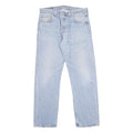 LEVI'S 501 Mens Jeans Blue Regular Straight Denim Light W34 L30 Classic Button