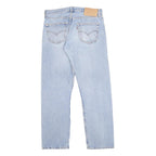 LEVI'S 501 Mens Jeans Blue Regular Straight Denim Light W34 L30 Classic Button