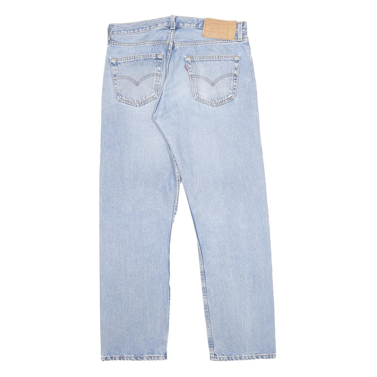LEVI'S 501 Mens Jeans Blue Regular Straight Denim Light W34 L30 Classic Button