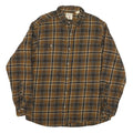 REDHEAD Mens Brown & Black Check Long Sleeve Shirt L Cotton Blend Casual