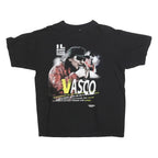 BASIE Womens Black & Yellow Vasco Graphic T-Shirt XL Short Sleeve Crew Neck