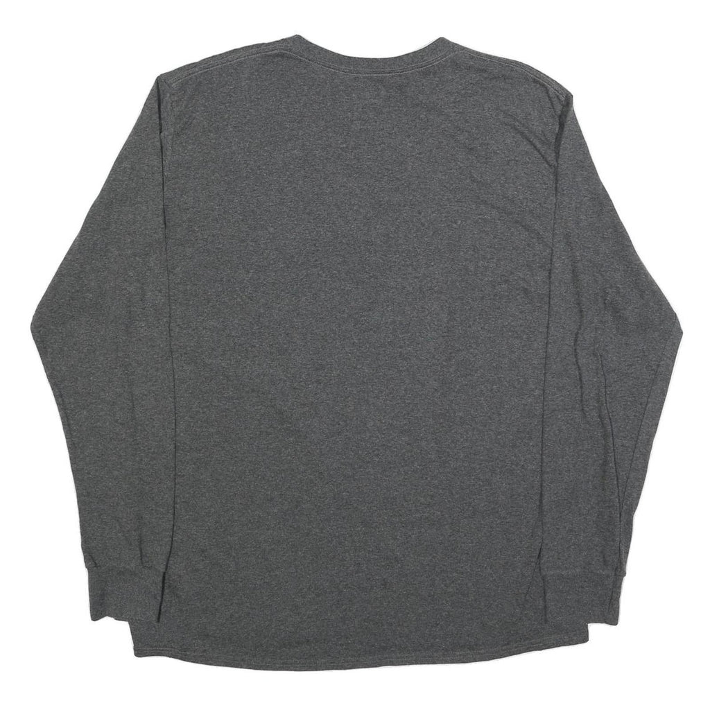 NFL Mens Grey Kansas City Chiefs Long Sleeve Crew Neck T-Shirt XL Cotton Blend