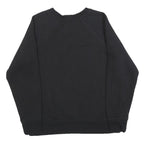 DKNY Womens Black Cotton Blend Crew Neck Sweatshirt M Logo Embroidered