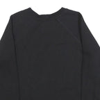 DKNY Womens Black Cotton Blend Crew Neck Sweatshirt M Logo Embroidered