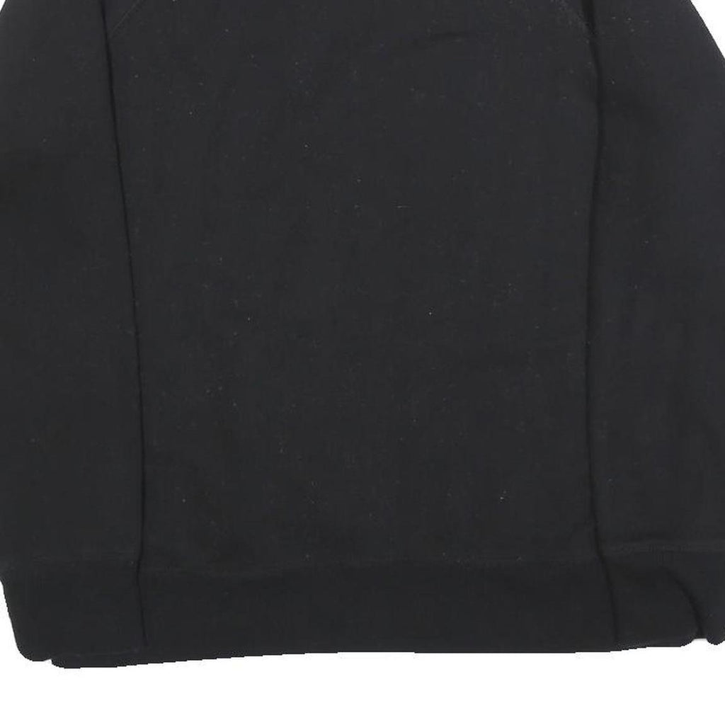 DKNY Womens Black Cotton Blend Crew Neck Sweatshirt M Logo Embroidered