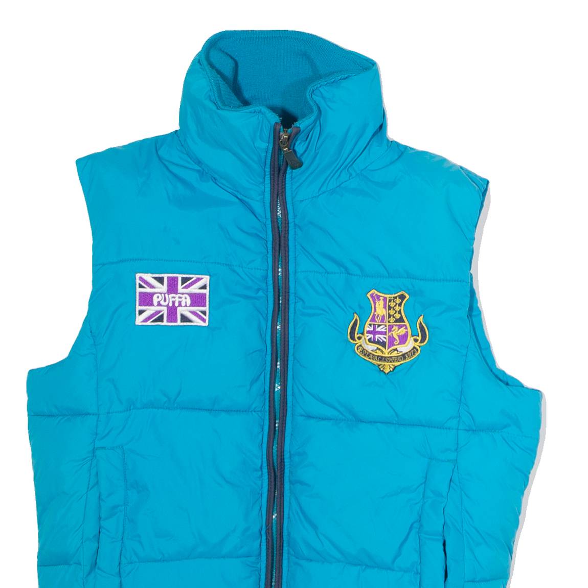 PUFFA Womens Puffer Gilet Blue Nylon UK 12