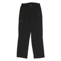 CRANE Womens Polyester Black Regular Fit Straight Leg Trousers W26 L29 Zip