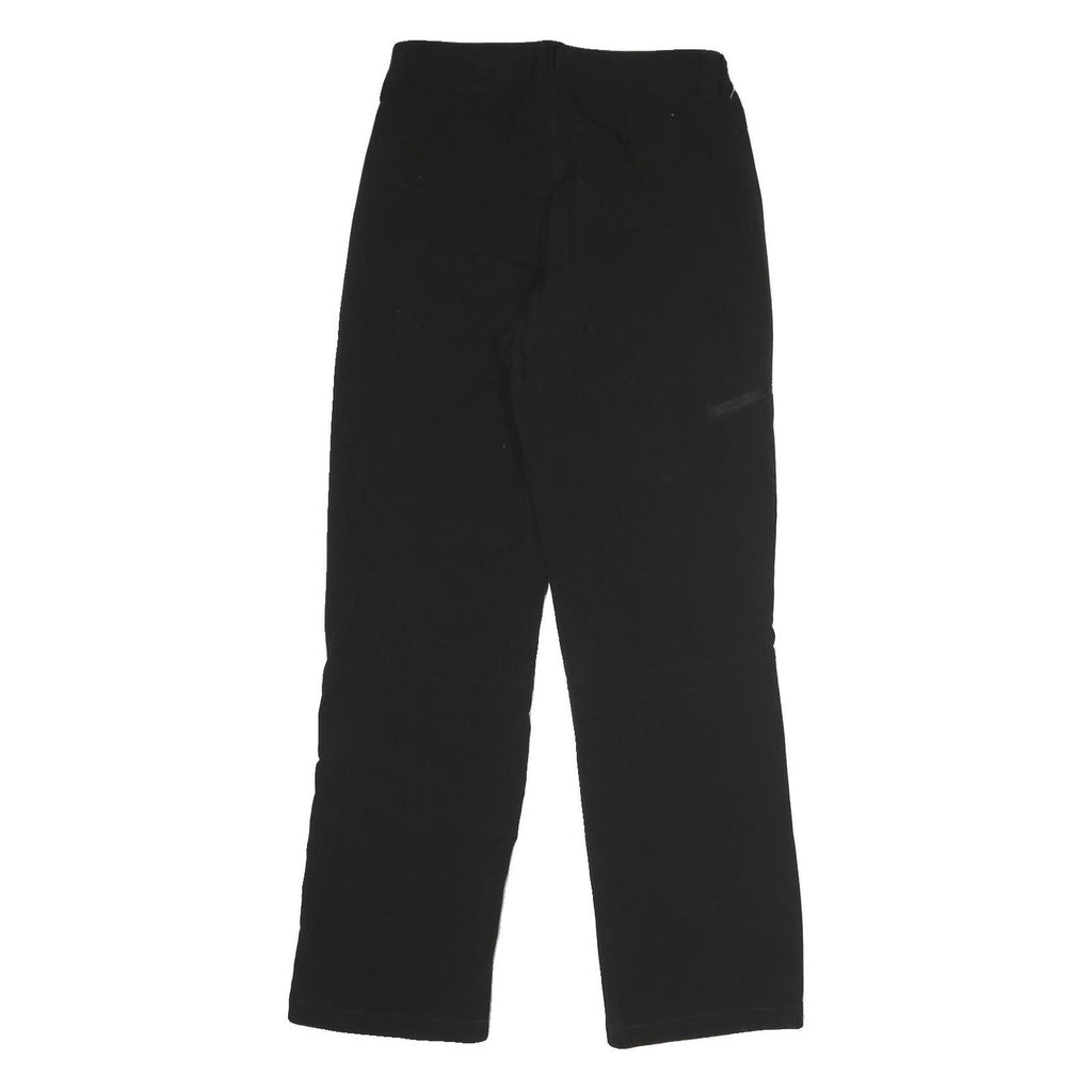 CRANE Womens Polyester Black Regular Fit Straight Leg Trousers W26 L29 Zip