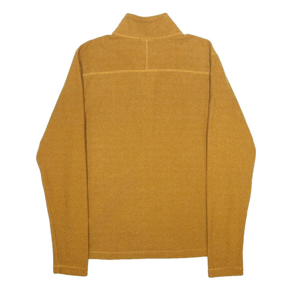 THE NORTH FACE Mens Mustard Yellow Patterned Jumper 1/4 Zip Basic Knit S Outdoor