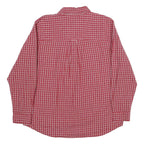 CHAPS Mens Red Check Shirt XL Cotton Button Down Long Sleeve Classic