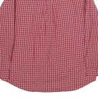 CHAPS Mens Red Check Shirt XL Cotton Button Down Long Sleeve Classic