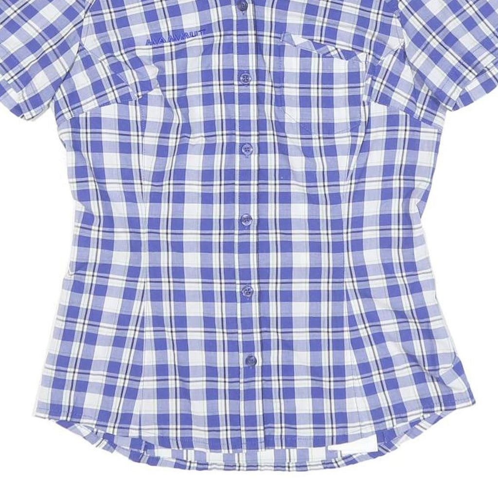 MAMMUT Womens Blue & White Checked Shirt XS Lightweight Cotton Casual