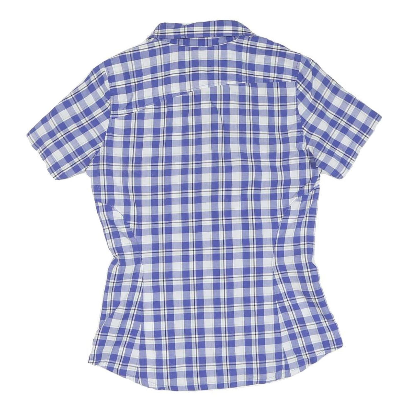 MAMMUT Womens Blue & White Checked Shirt XS Lightweight Cotton Casual